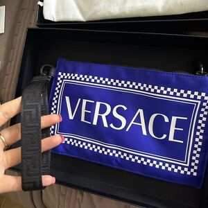 Versace Royal Blue and White Clutch